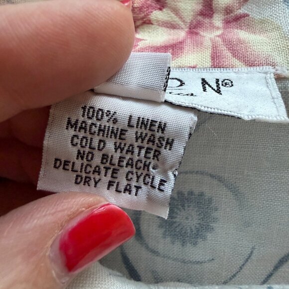 Citron Santa Monica Linen Dragon Floral Blouse Womens Size 1X Asian Art to Wear - Picture 7 of 8